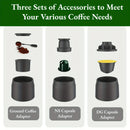Portable 3-in-1 Coffee Maker for Capsules and Ground Coffee