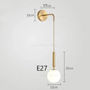Minimalist LED Wall Light – Elegant Glass Bedside Lamp