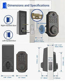 Tuya Smart Door Lock – Fingerprint & Keypad Deadbolt