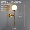 Modern LED Glass Ball Wall Lamp for Bedroom and Living Room